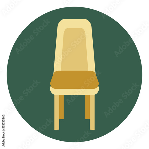 Straith kitchen chair, illustration, vector, on a white background. photo