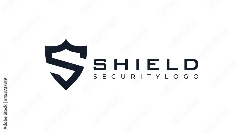 Initial S shield security logo design template, vector illustration ...