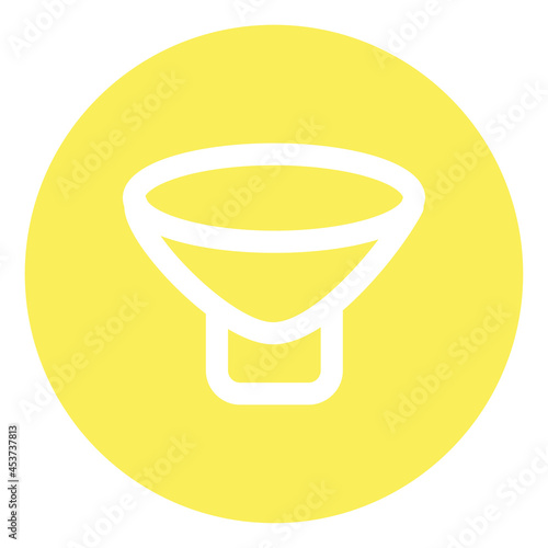 Yellow shot glass, illustration, vector, on a white background.