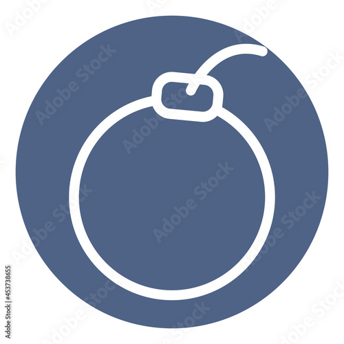 Blue bomb, illustration, vector, on a white background.
