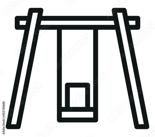 Park swing, illustration, vector, on a white background.