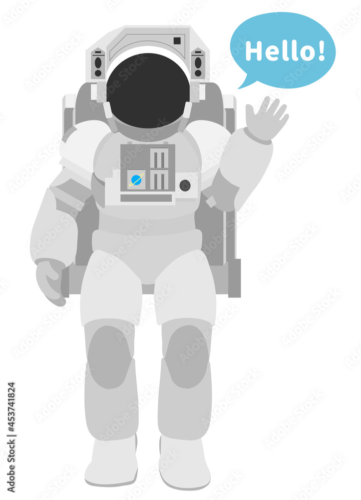 Fototapeta premium 挨拶する宇宙飛行士＿全身