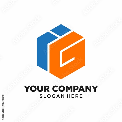 Tapeta Letter IG or GI Combo monogram logo for your business