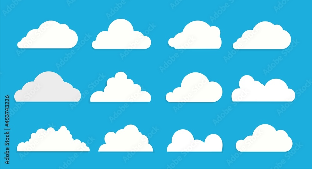 White clouds on blue sky with no shadow. Stock White clouds on blue sky with no shadow. Stock