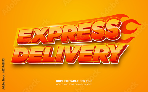 Express Delivery 3D editable text style effect