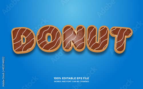 Donut Cake text style effect	