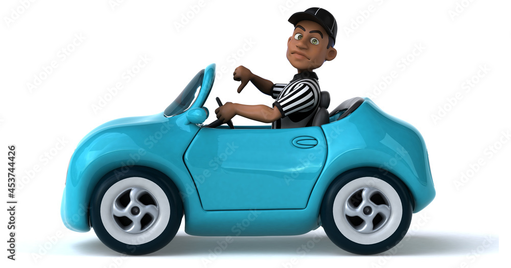 Fun 3D Illustration of an american Referee Fun 3D Illustration of an american Referee