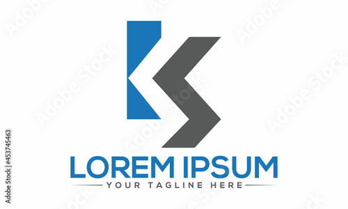 The Best Design KS logo unique modern minimalist simple creative abstract and vector