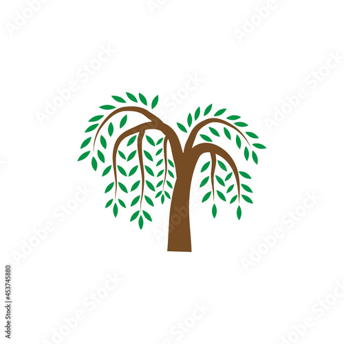 Willow tree icon design template illustration