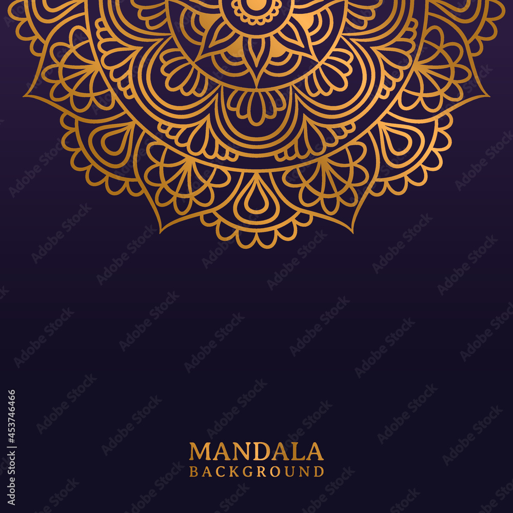 Luxury mandala background With Golden Arabesque Luxury mandala background With Golden Arabesque