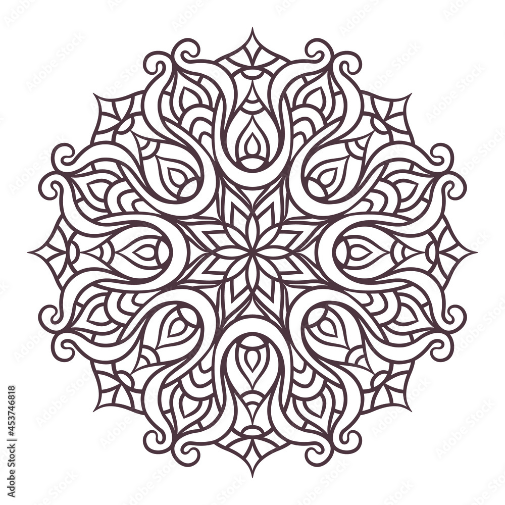 Ethnic Mandala Round Ornament Pattern