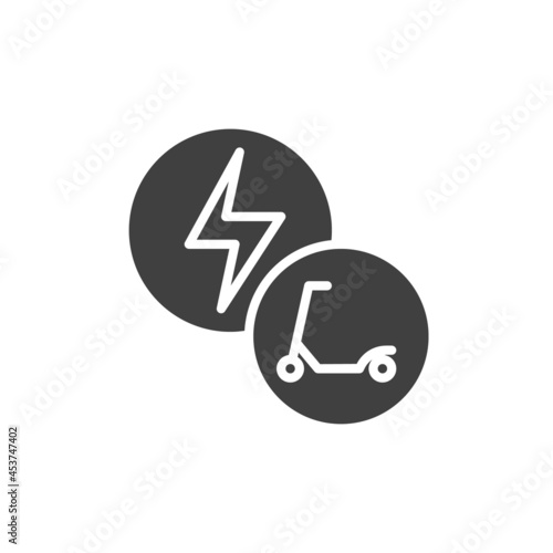 Charging scooter vector icon