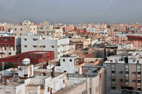 The panoramic view of Jeddah city, Saudi Arabia photo