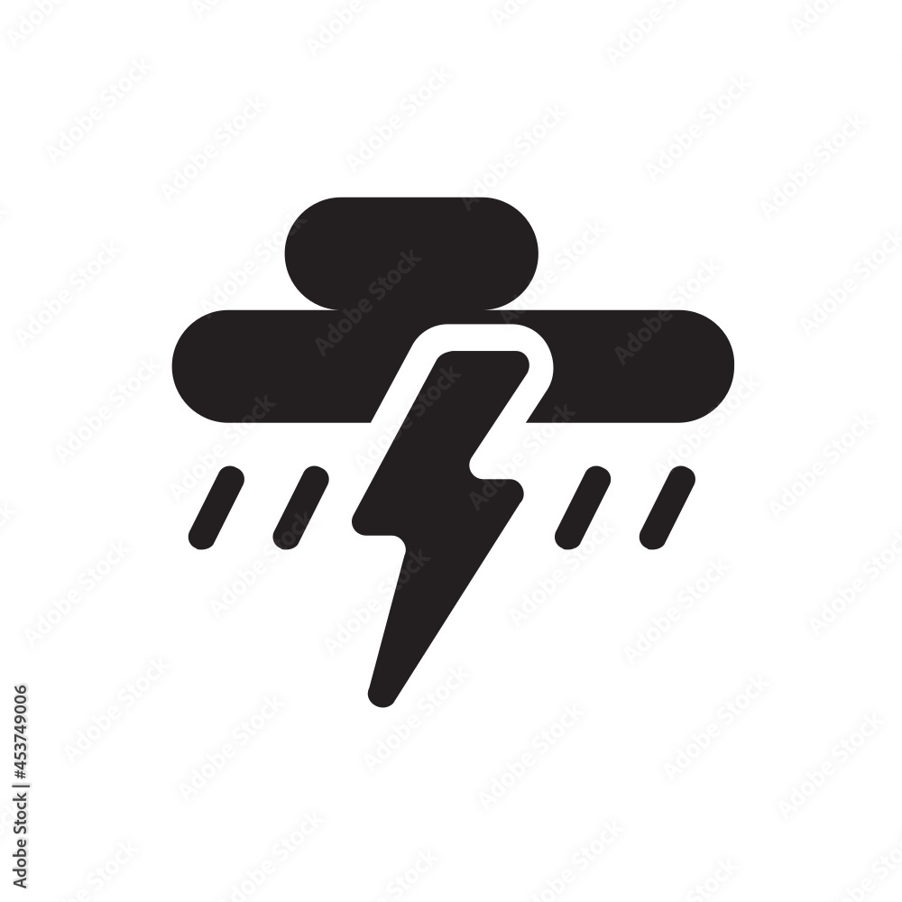 Storm , Weather solid icon. Storm , Weather solid icon.