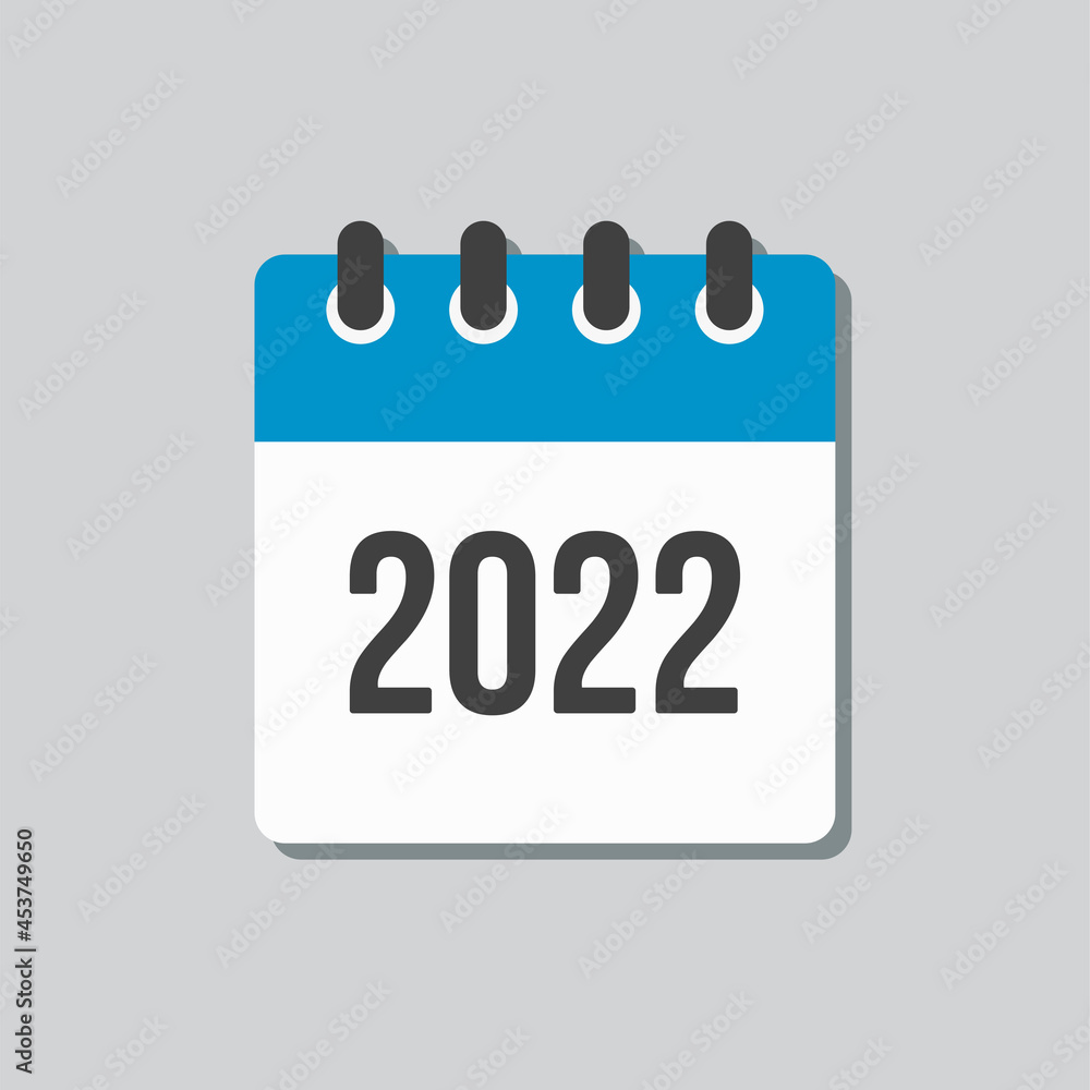 Vector icon calendar year 2022, icon of the year Vector icon calendar year 2022, icon of the year