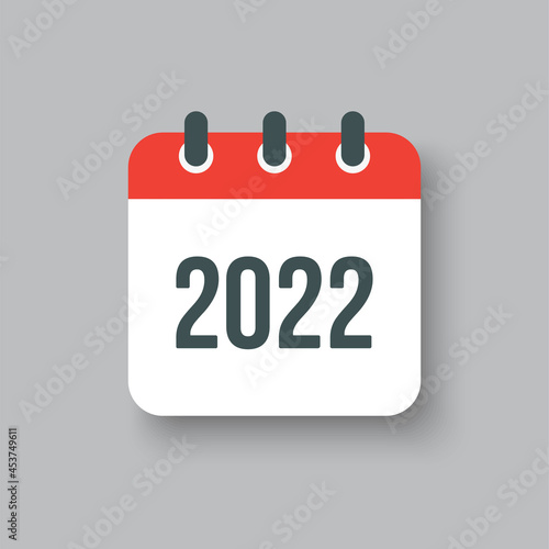 Vector icon calendar year 2022, icon of the year