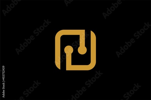 Letter S logo design vector, technology icon illustration.