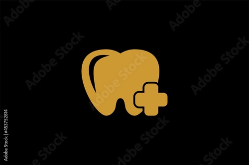 Dental clinic logo design. Dental care sign symbol. Tooth icon vector. 