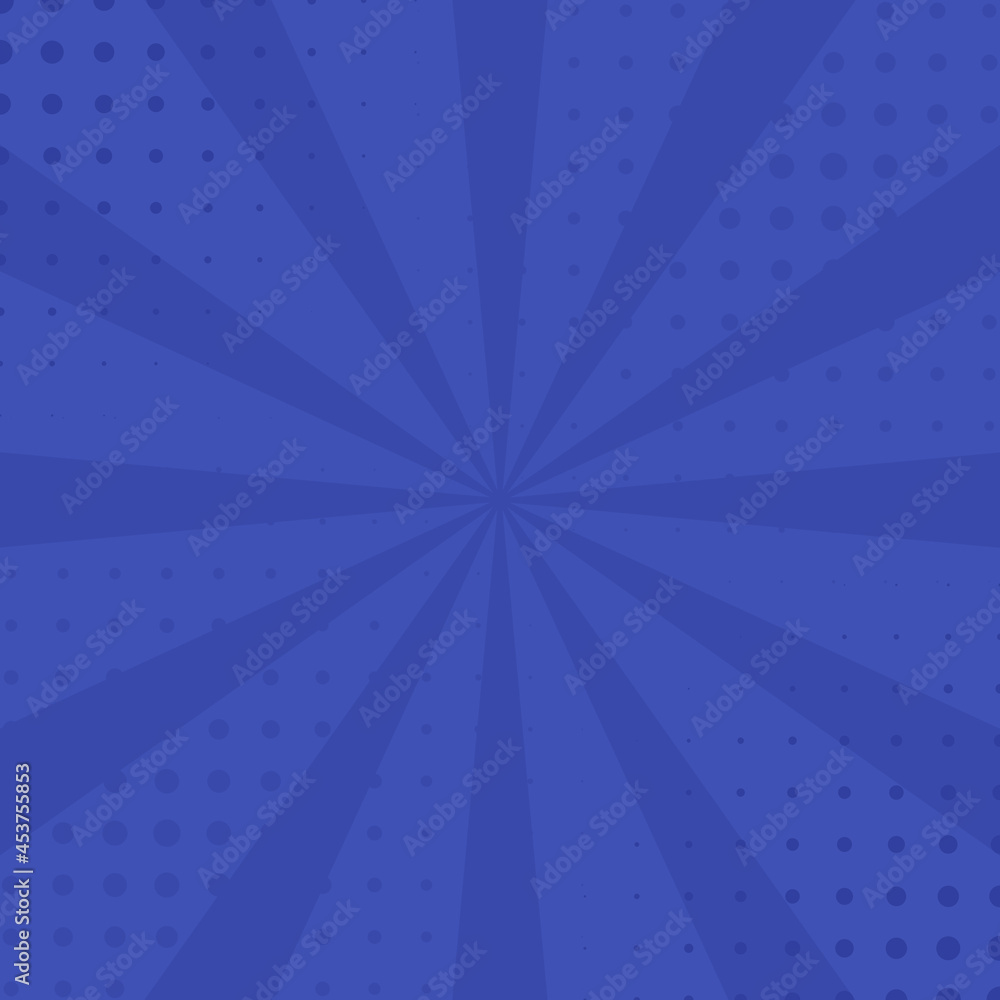 Obraz premium Vintage pop art blue background. Banner vector illustration