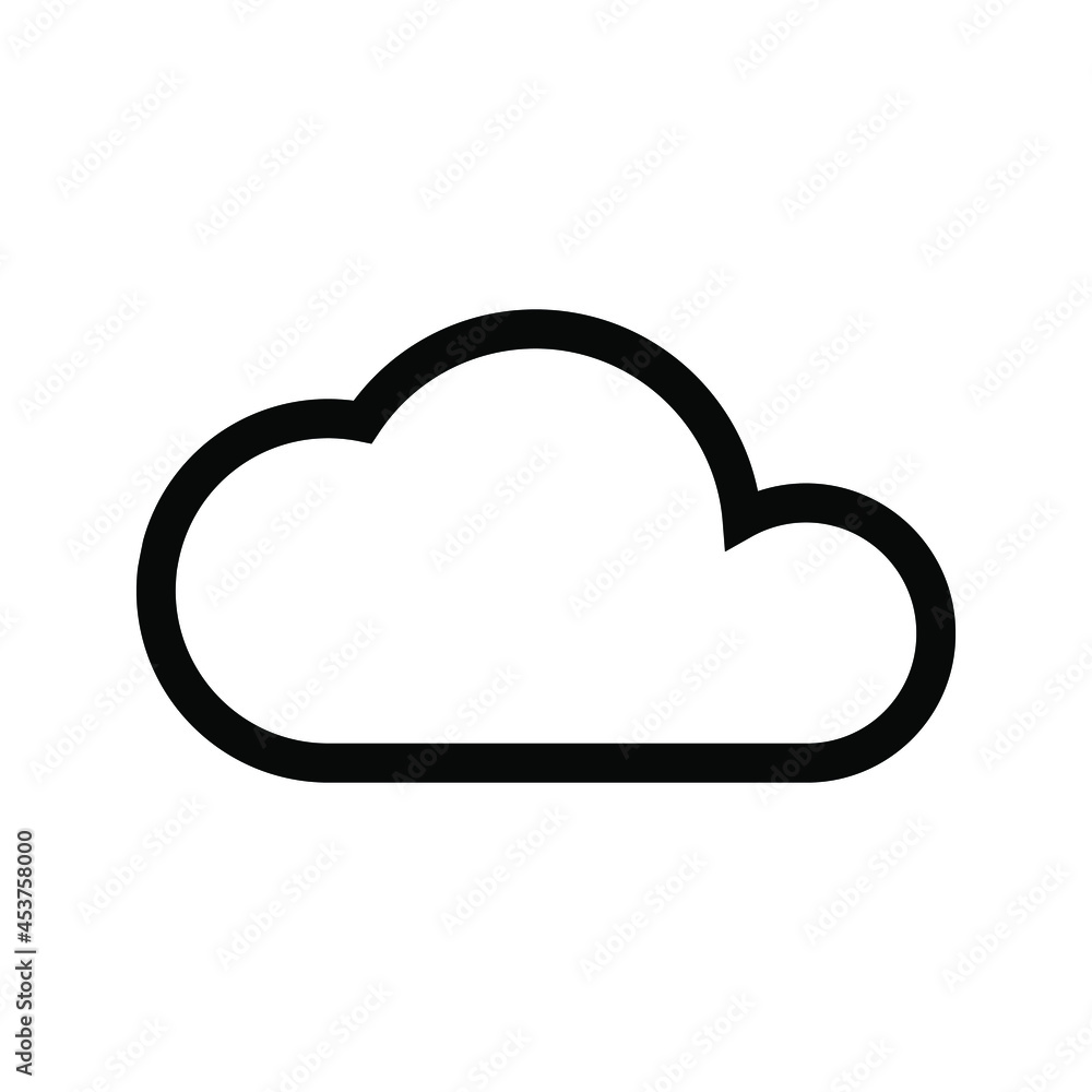 Naklejka Cloud icon vector set. Weather illustration sign collection. swarm symbol or logo.