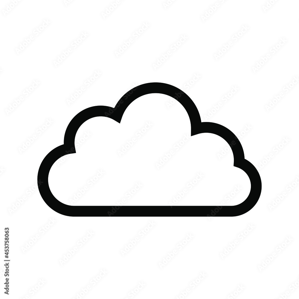 Naklejka Cloud icon vector set. Weather illustration sign collection. swarm symbol or logo.
