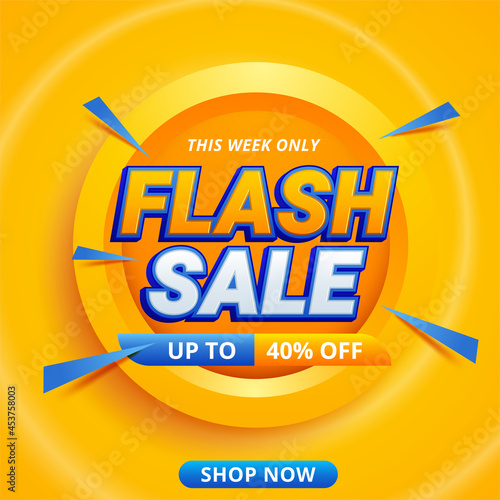 Flash sale banner template design