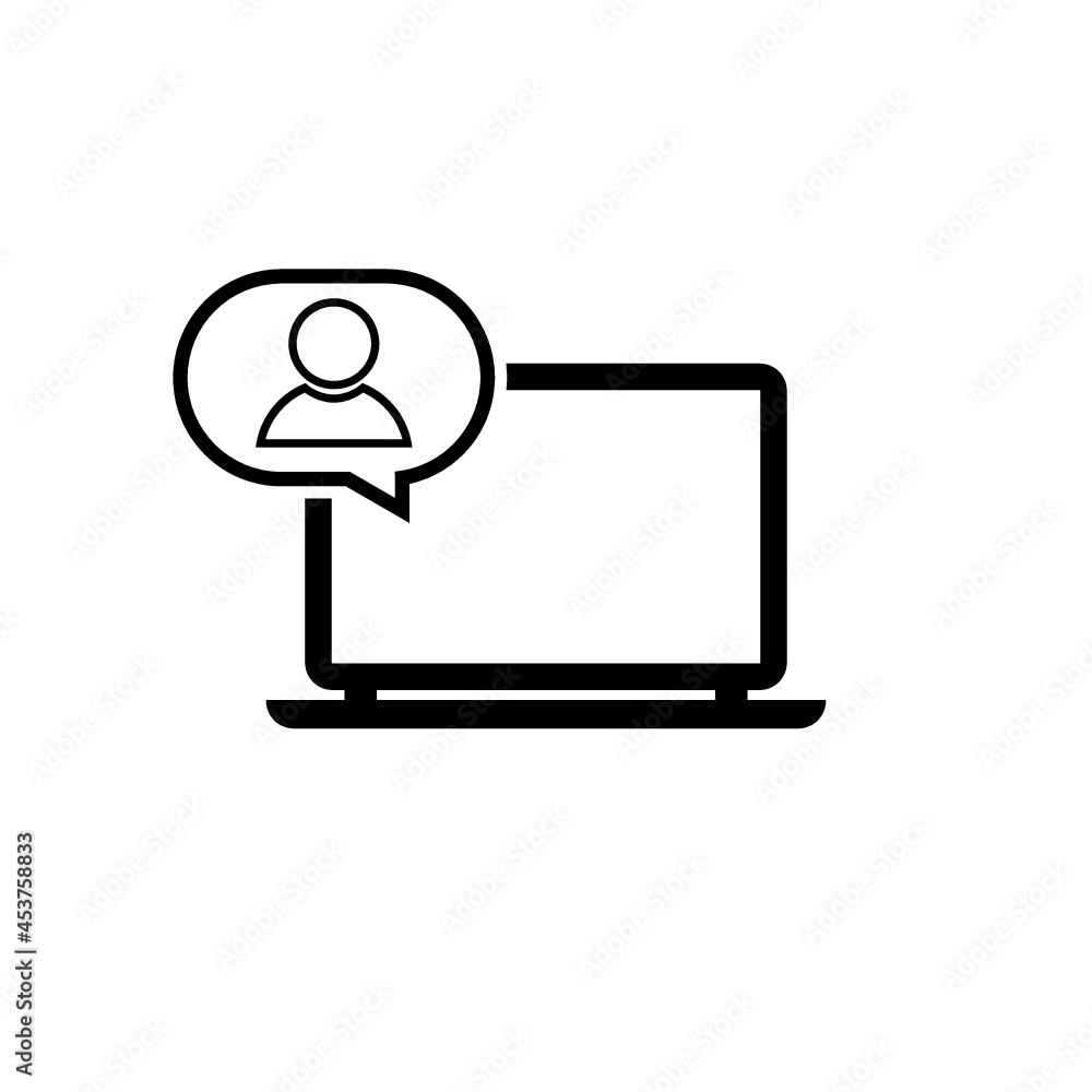 Work at home icon isolated on white background Work at home icon isolated on white background
