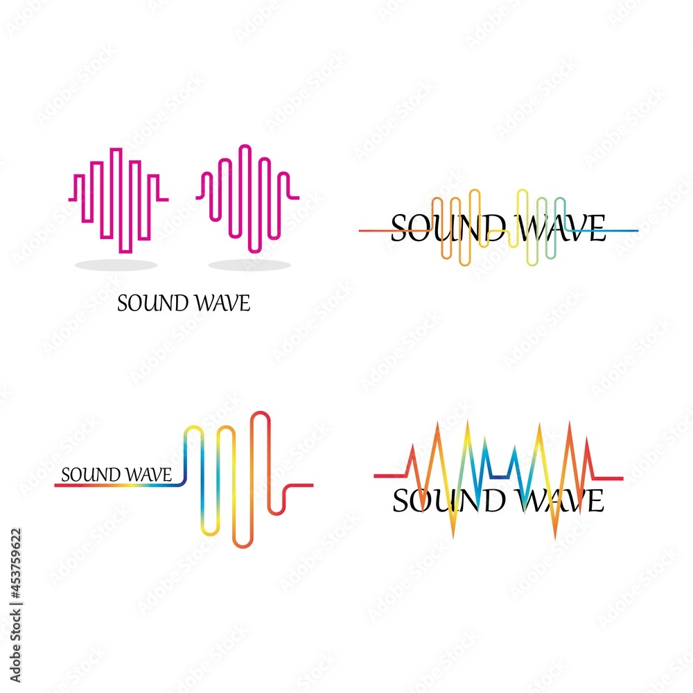 Obraz premium Set of Sound wave