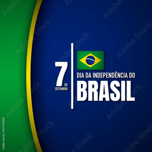 Brazil Independence Day Background Design Template.