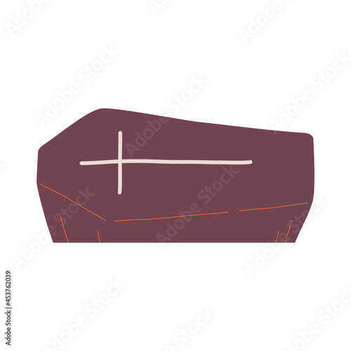 Vector Halloween clipart illustration of a coffin for decoration