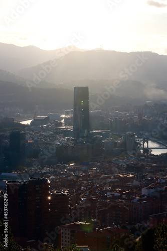 View of Bilbao in the evening