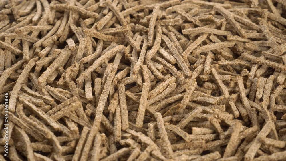 Cereal bran fiber sticks. Close up. Rotation. Crispy wheat breakfast. Healthy food concept Cereal bran fiber sticks. Close up. Rotation. Crispy wheat breakfast. Healthy food concept