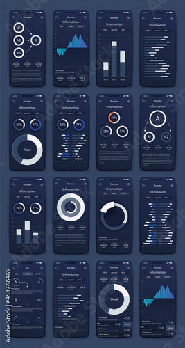 Vector graphics infographics with mobile phone. Template for creating mobile applications, workflow layout, diagram, banner, web design, business reports