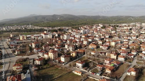 View of small town Cavdir in Burdur Province in Mediterranean region of Turkey. High quality 4k footage photo