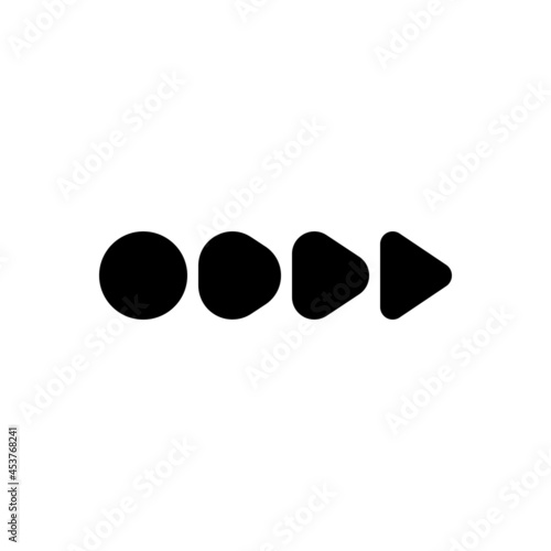 Black solid icon for transform