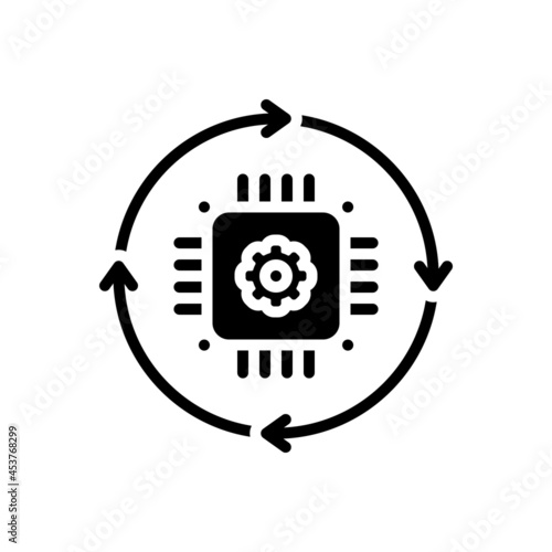 Black solid icon for transform