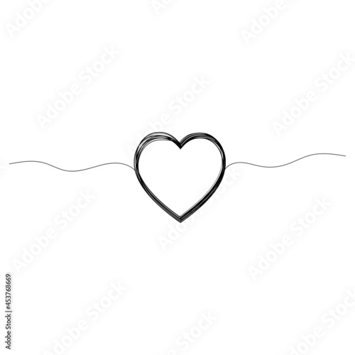 Heart simple lie icon on white background, vector illustration