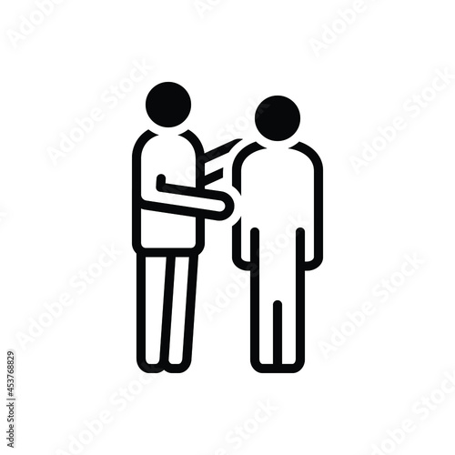 Black solid icon for introduce