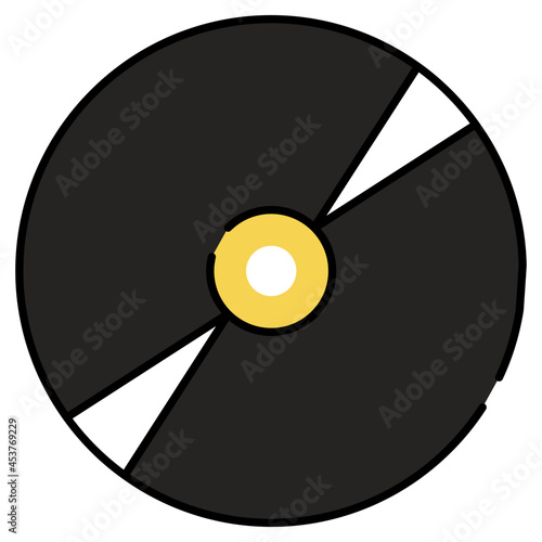 An editable design icon of compact disc
