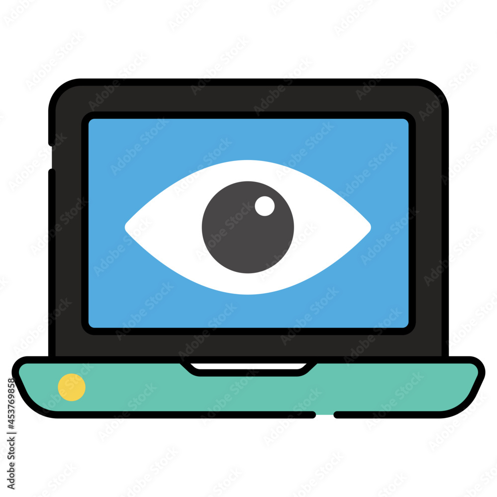Modern design icon of online eye Modern design icon of online eye