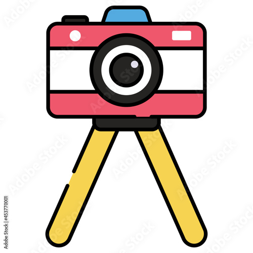 Perfect design icon of tripod camera