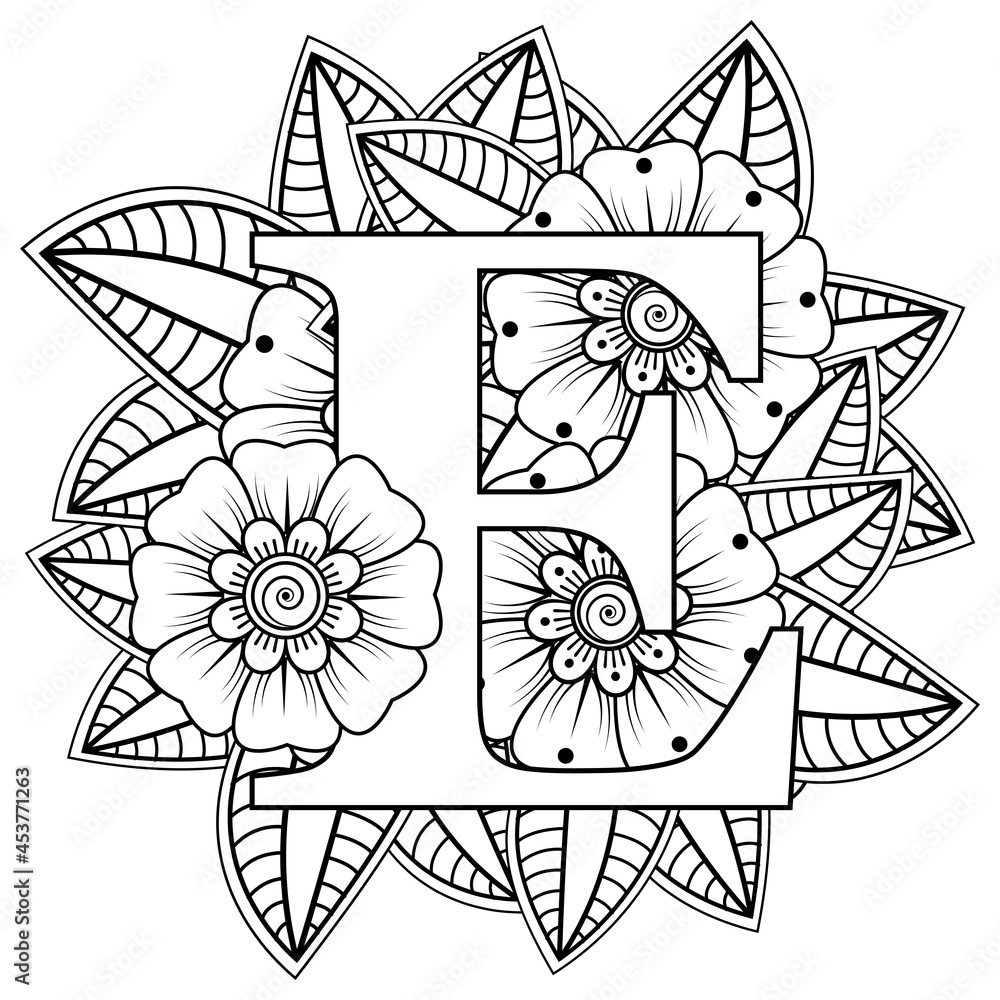 Mehndi flower for henna, mehndi, tattoo, decoration. decorative ornament in ethnic oriental style. doodle ornament. coloring book page. Mehndi flower for henna, mehndi, tattoo, decoration. decorative ornament in ethnic oriental style. doodle ornament. coloring book page.