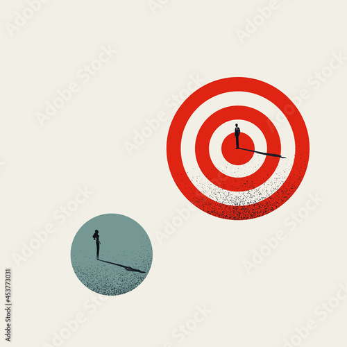 Business leader and career goal vector concept. Symbol of ambition, aspiration and success. Minimal illustration.