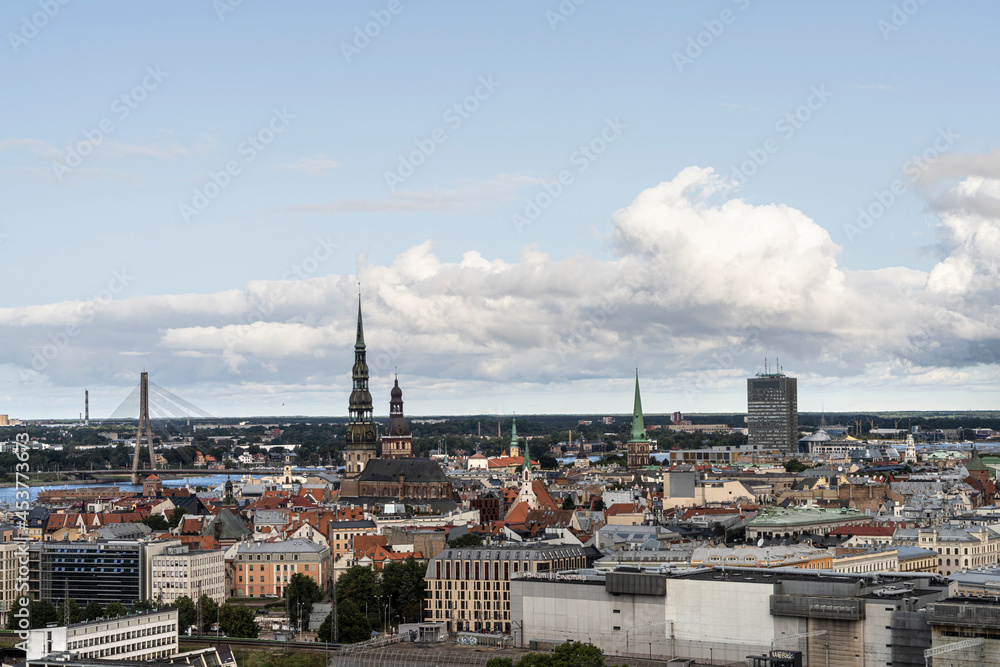 Obraz premium The panorama of Riga, Latvia