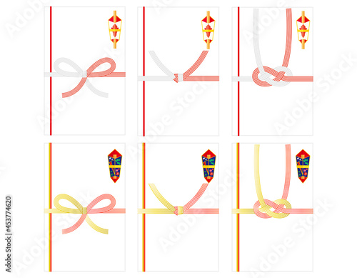 ご祝儀袋のベクターイラスト 熨斗 水引