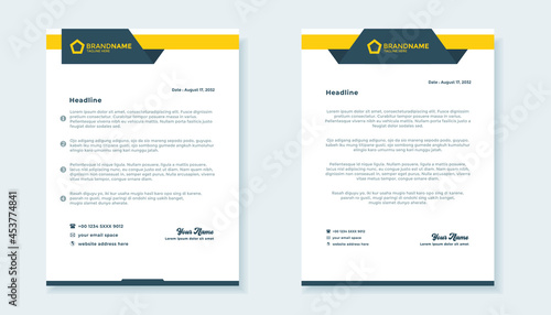 elegant letterhead template design for business Free Vector design