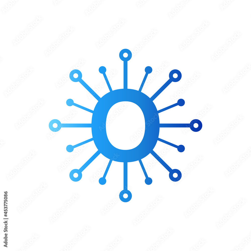 Letter o technology logo designs, Letter o connect dot network logo design vector. Letter o technology logo designs, Letter o connect dot network logo design vector.