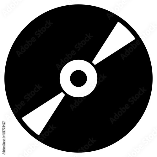 An editable design icon of compact disc