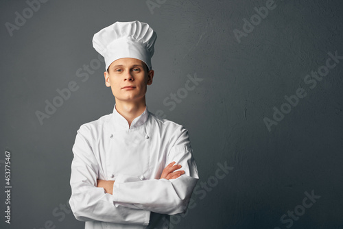 chef professional work in a restaurant cooking