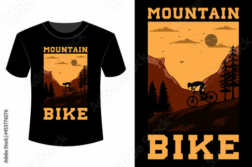 Mountain bike t-shirt design vintage retro